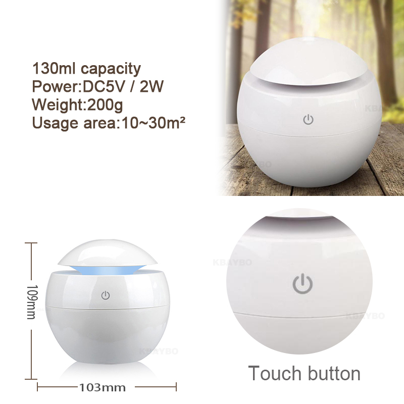 Mini Air Humidifier USB Ultrasonic Aroma Diffuser Wood Grain 7 LED Light Electric Essential Oil Diffuser For Home Aromatherapy