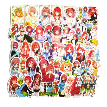 TD ZW 50Pcs The Quintessential Quintuplets Sticker For Waterproof Decal Laptop Motorcycle Luggage Snowboard Car Sticker Pegatina
