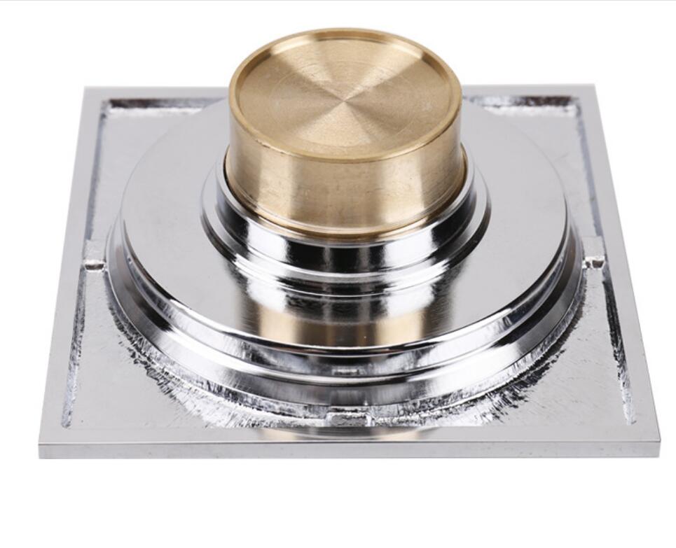 10 cm plating pure copper square washing machine dual-use floor drain cover shower waste water drain grid floor drain