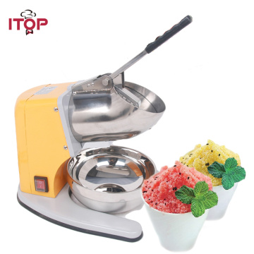 ITOP Commercial Ice Crusher Heavy Duty Commercial Use 220v Electric Snowcone Slush Ice Crusher Shaver Shaving Maker Machine