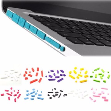 12PCS Soft Silicone Rubber Anti-Dust Plug Dustproof Cover Stopper Colorful Dust Plug For Macbook Air 13