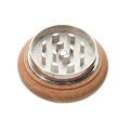 1pcs Dia.53mm 2 Parts Wooden Spice Herb Handle Tobacco Herb Grinders Spice Crusher Grinder Smoking Pipe Accessories