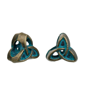 DoreenBeds Zinc Based Alloy Patina Spacer Beads Celtic Knot Antique Bronze Beads 10mm x 10mm( 3/8