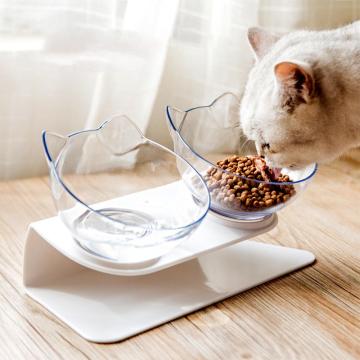 High Quality Cat Bowl Dual Port Dog Water Dispenser Feeder Utensils Bowl Cat Kitten Drinking Fountain Food Dish Pet Bowl Goods