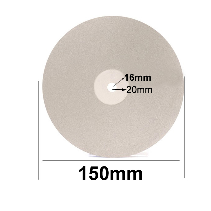 6 inch 150mm 16mm/20mm Arbor Diamond coated Flat Lap Disc Wheel Jewelry grinding polishing disc Tool 80-3000 Grit