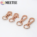 Meetee 5/30pcs Rose Gold Bags Strap Metal Buckles Trigger Snap Hook Lobster Swivel Dog Buckle Key Chain Hardware Accessories