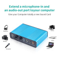 KEBIDU External Audio External Sound Card Usb 6 Channel Audio 5.1S Optical Pdif For Pc Blue Light for Laptop Notebook PC