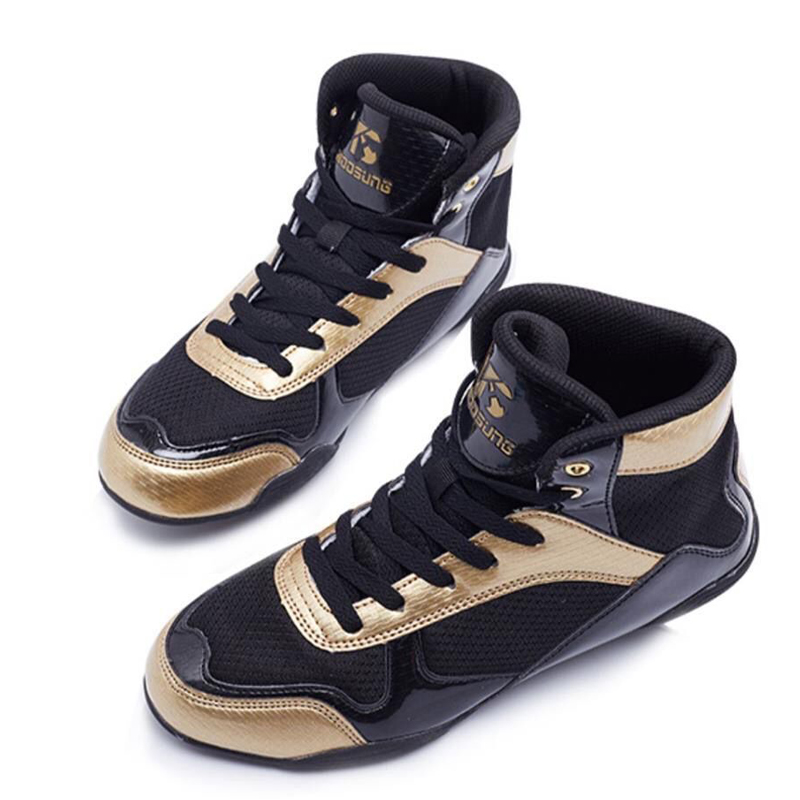 Professional Boxing Wrestling Shoes Rubber Outsole Breathable Combat Sneakers High Top Training Fighting Boots Plus Size 34-47
