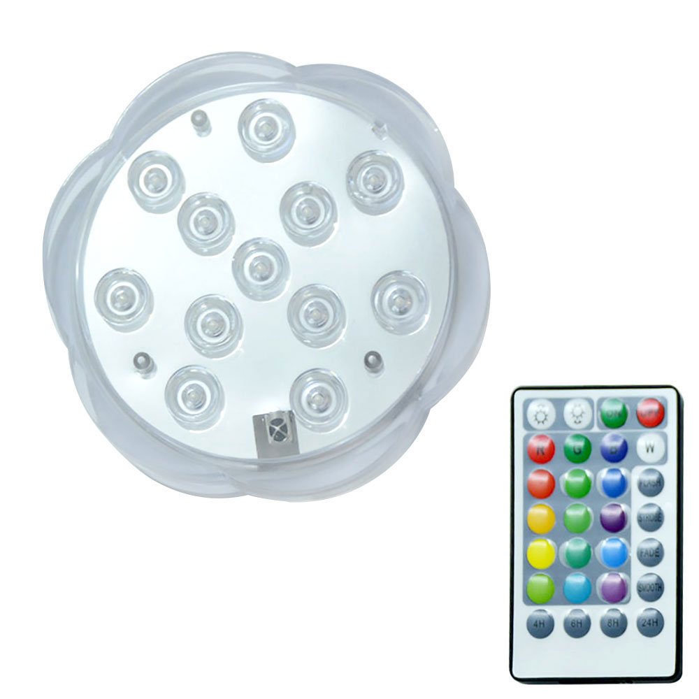 Waterproof submersible LED color changing lamp detachable suction cup cup swimming pool shallow fish tank aquarium HOT bathtub h