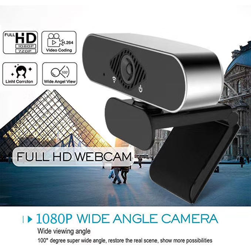 Widescreen Video Work Home Accessories 1080P HD USB Webcam Video Conference Live Streaming Web Camera with Microphone