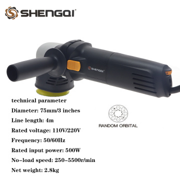 SHENGQI 3Inch Car Polisher 12mm Dual Action Polisher Variable Speed Burnish Buffing Machine Home DIY Car Polisher