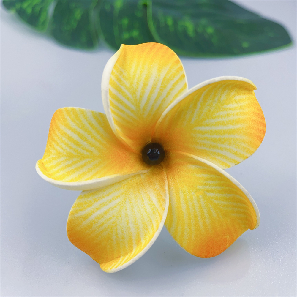 Kn Hf019b Bk Plumeria Hair Pick