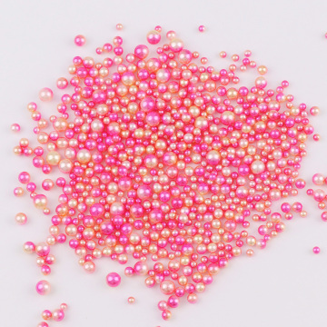 Mix Pink Color Round 3/4/5/6mm Apprx 400-500pc ABS Imitation Pearl Beads No Hole Loose Beads Diy Jewelry Necklace Making