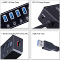 USB HUB 3.0 Portable 7Ports With EU US AU UK Power Plug Charging port USB 3.0 HUB Splitter Adapter For Macbook PC Laptop Tablet