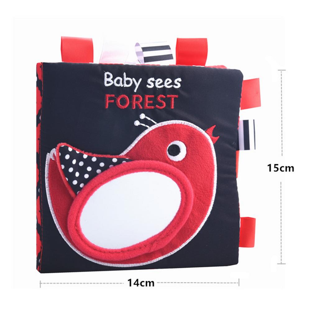 Baby Visual Excitement Cloth Book Baby Montessori Toys Black White Enlightenment Educational Rattle Book Toy Dropshipping