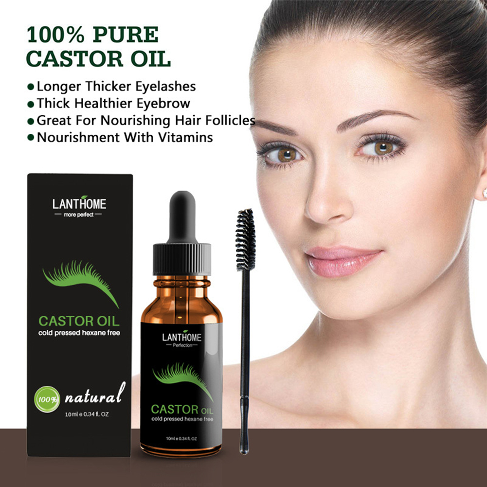 LANBENA Eyebrow Eyelash Growth Liquid Castor Seed Oil Mild Maintenance Nourishing Eyelash Growth Essential Oil Lash Lift TSLM1