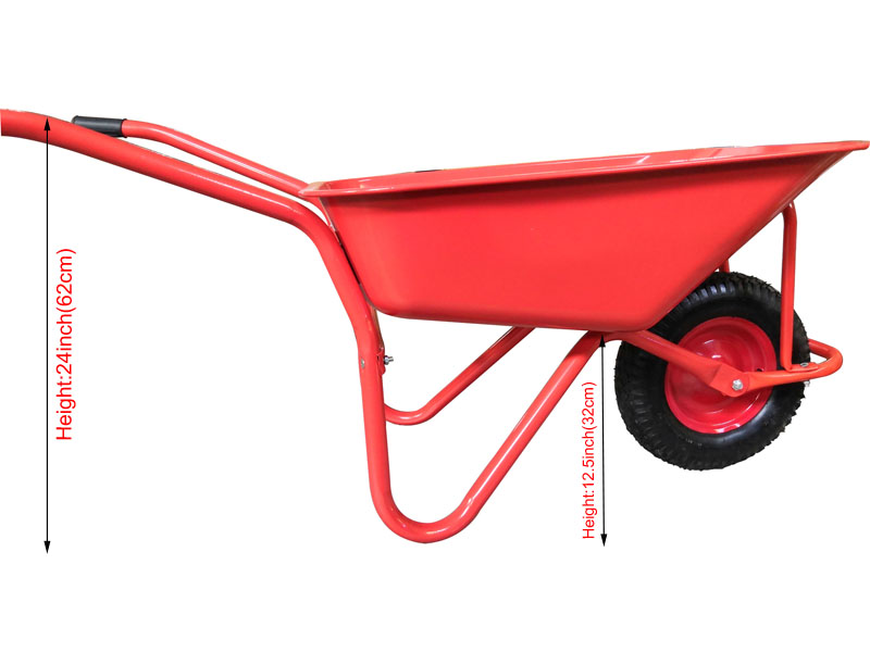 Red Wheelbarrow Garden Outdoor Heavy Duty Wheelbarrow 85L Pneumatic Tyre Builders Construction Building