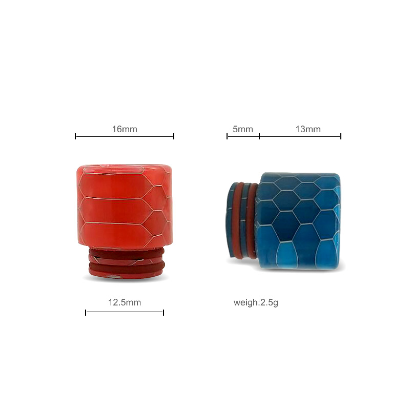 100pcs Resin cigarette holder Drip Tip 810 Resin snake epxoy Mouthpiece for TFV8 Big Baby/TFV12 with O-ring