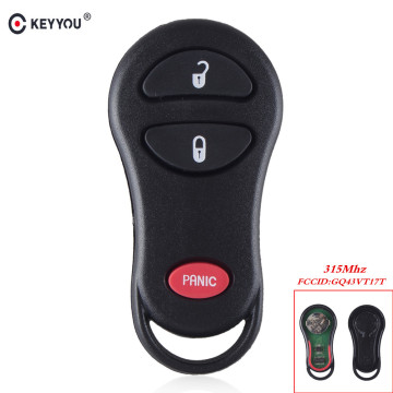 KEYYOU 3 2+1 Buttons Remote Control Car Key Fob For DODGE Caravan Ram Dakota Durango Chrysler Town & Country GQ43VT17T 315Mhz