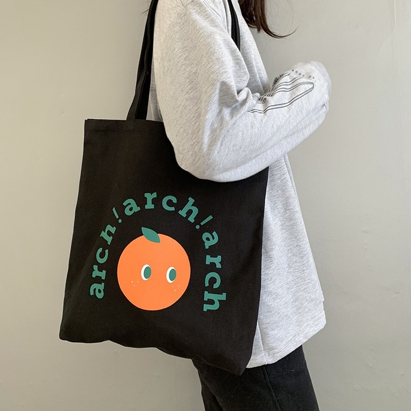 Women Canvas Shopping Bags Cartoon Printing Tote Bags Cotton Cloth Shoulder Bag for Girls 2020 Handbags Eco Reusable Shopper Bag