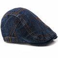 Vintage Denim Flat Ivy Hat For Men Women Adjustable Newsboy Style Jean Beret Male Retro Cabbie Duckbill Peaked Cap Autumn Gorras