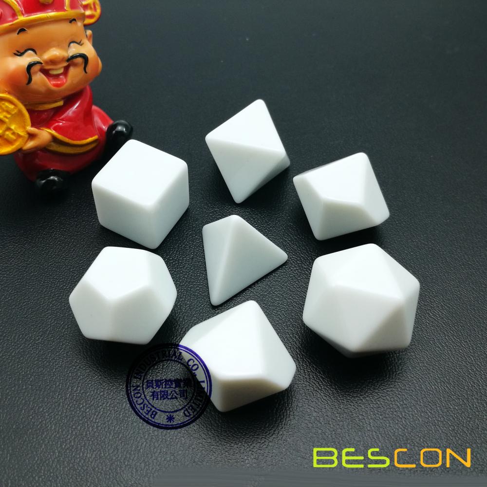 Blank Polyhedral Rpg Dice Set 1