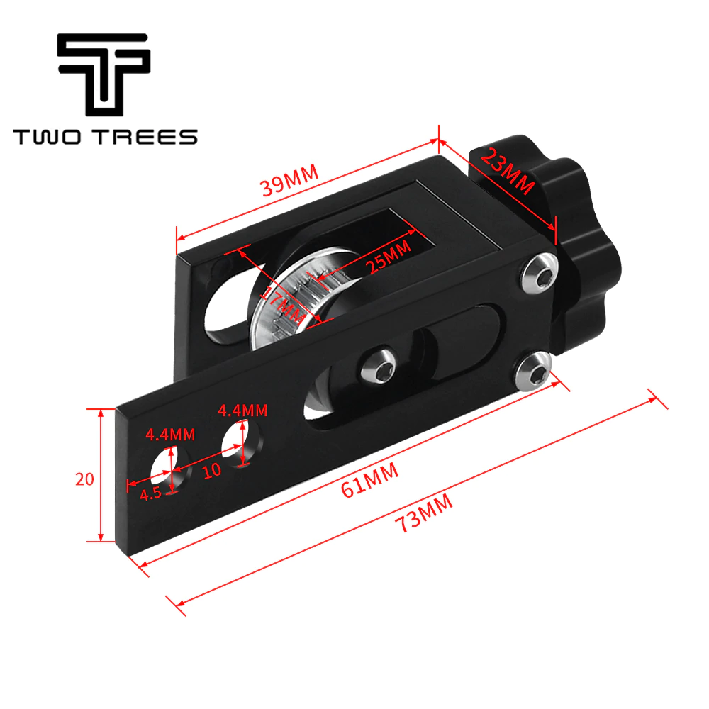Mount + 2020 Y-axis Synchronous Belt Stretch Tensioner for Creality Ender 3 3D Printer Upgrade Aluminum y-Axis Leadscrew Top
