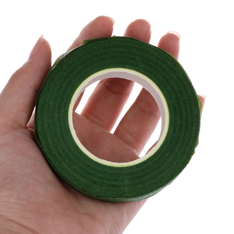 30M Artificial Silk Flower Self-adhesive Green Paper Tape Grafting Film Floral Stem for Garland Wreaths DIY Crafts