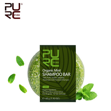 11.11 PURC New arrivals Organic Natural Mint Shampoo Bar 100% PURE and mint handmade cold processed hair shampoo soap hair care