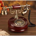 Antique Corded Telephone, Resin Fixed Digital Retro Phone Button Dial Vintage Decorative Telephones Landline for Home Office