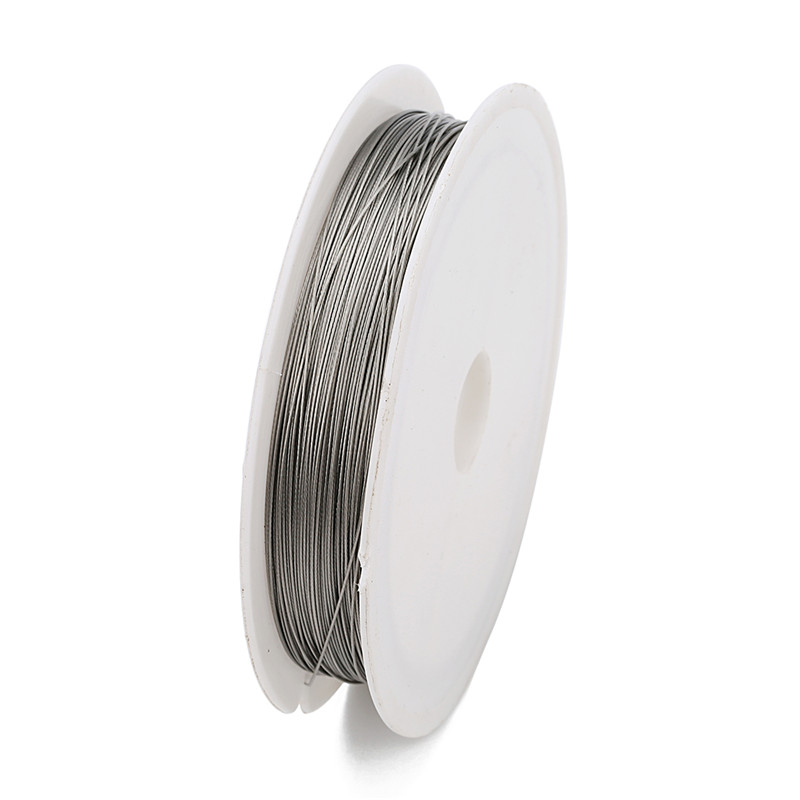 DC 0.3/0.45/0.5/0.6mm 1 Roll/lots Resistant Strong Line Stainless Steel Wire Tiger Tail Beading Wire For Jewelry Making Finding