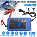 LCD Display Full Automatic Car Battery Charger 110V-230V To 12V 10A Smart Fast Power Charging for Car Motorcycle US/EU Plug