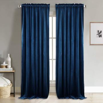 Modern Solid Velvet Blackout Curtains Custom Size Soft Comfortable Blinds Window Curtain for Living Room Bedroom dining room