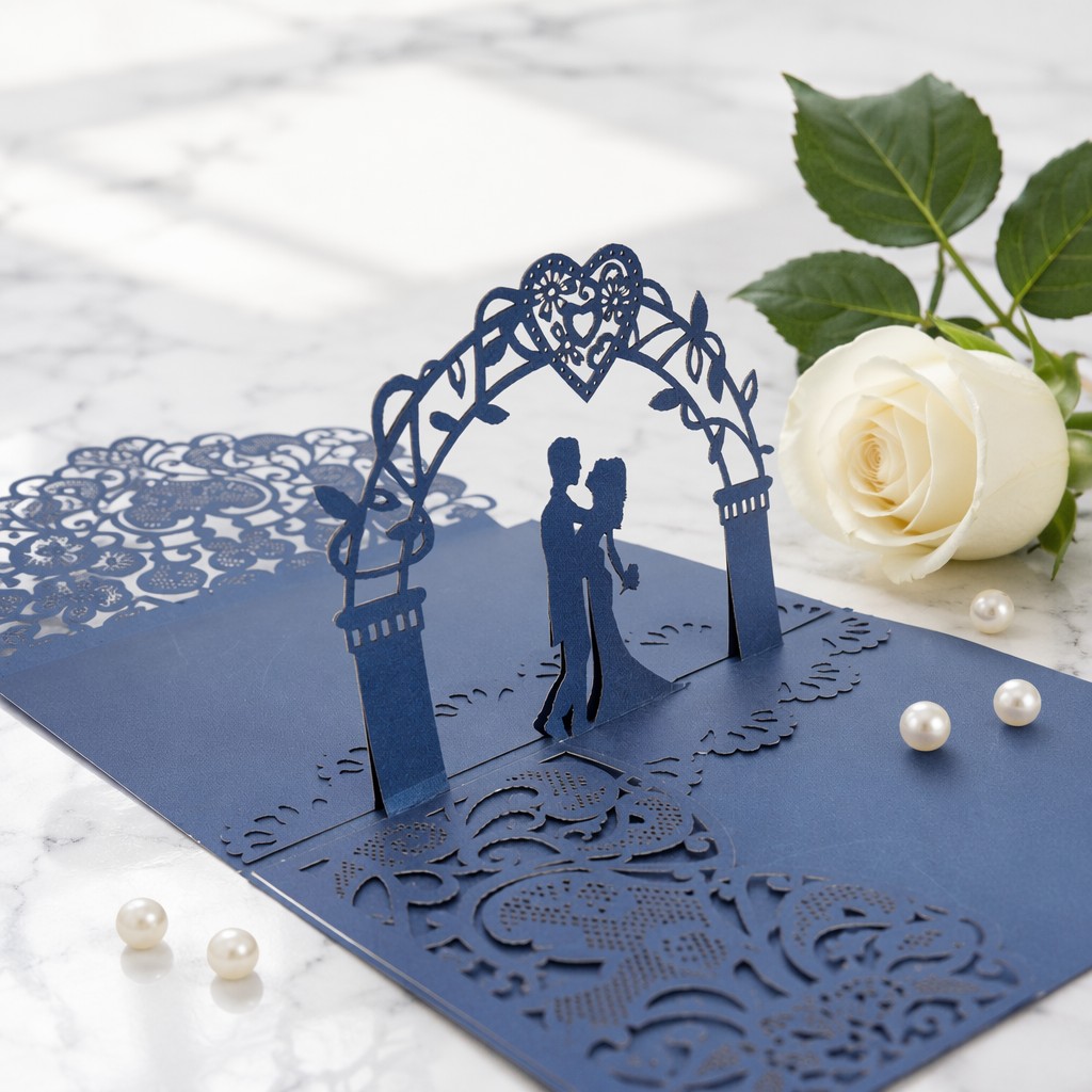 3d wedding greeting pop up cards