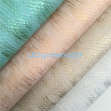 1PC 21X29CM Metallic Snake Faux Leather Fabric, Synthetic Leather Sheets, PU Leather For Making Bows LEOsyntheticoDIY T432B