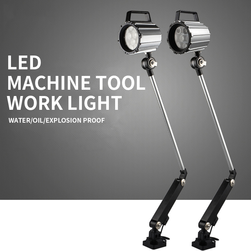 Led long arm folding machine tool waterproof work light 7w24v lathe explosion-proof light
