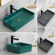 Malachite Green Above Counter Basin Bathroom Grey Ceramic Wash Basin Household Light Luxury Art Basin Hotel Wash Basin