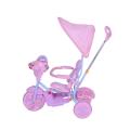 Plastic Children Tricycle with Push Rod and Sunshade