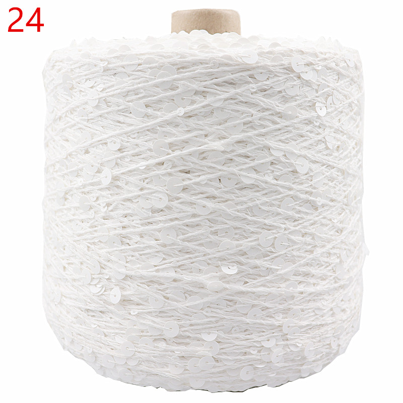 58 colour 500g/Ball /1400M 100% cotton yarn 6mm+3mm special Sequin yarn DIY garment accessories Rag doll Knitting yarn пряжа