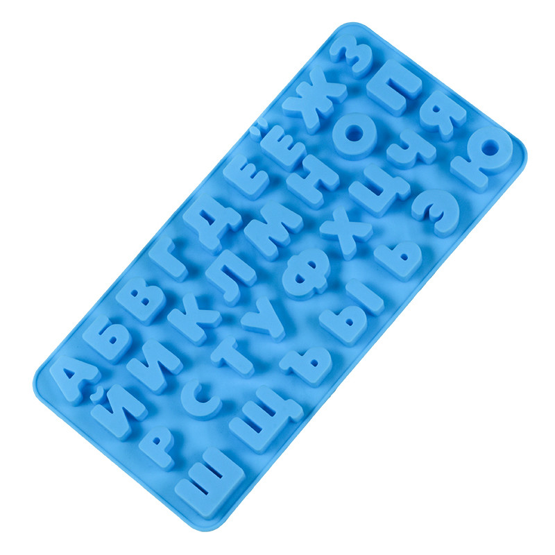 Russian Alphabet Silicone Mold Letters Chocolate Mold 3d Cake Decorating Tools Tray Fondant Molds Jelly Cookies Baking Mould