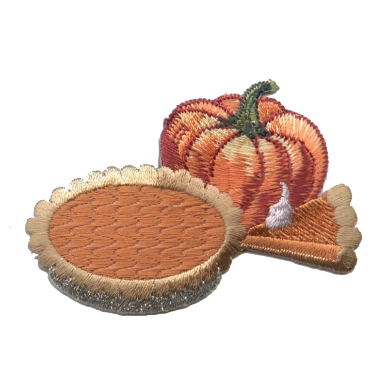 Thanksgiving Pumpkin With Pie And Slice Patch