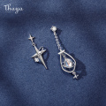 Thaya Original Design 925 Silver Needles Earring Plated 18K Gold Earrings Zircon Charms Stud For Young Girl Fine Jewelry Gift