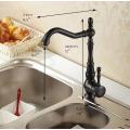 Kitchen Faucet Black Bronze Finish Deck Mounted Kitchen Faucets Torneira Handle Swivel Sink Lavatory Faucets Mixers & Taps B309
