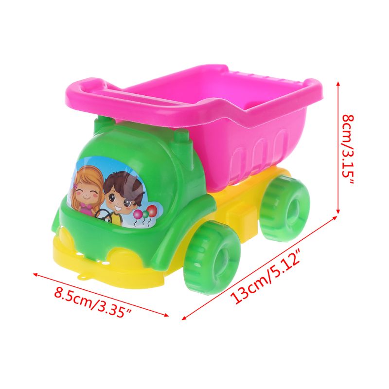 4pcs/set Mini Sand Beach Game Car Rakes Toys Dredging Tool For Children Boys Girls Outdoor Gift