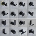 black stainless steel Towel Hooks Cloth Towel Bath Coat Hanger Door Wall Hook Retro Home Deco Bathroom Accessories Rack