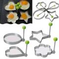 1 pcs Fried Egg Pancake Ring Circle Mold Heart Shape Egg Cooking Tools Stainless Steel Omelet Mold Breakfast Maker Kitchen Tools