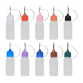 10pcs 10ml Plastic Empty Oil Dropper Bottle with Steel Needle Drip Tip for Liquids Random Color