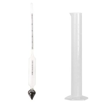 Hydrometer Tester Measuring bottle Alcoholmeter Alcohol Meter Wine Concentration Meter 0-50 Hydrometer Alcohol Tools