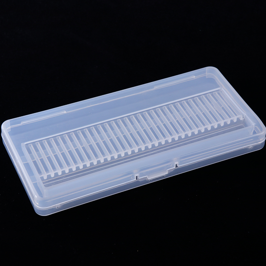 30 Holes Plastic Nail Drill Bit Storage Box Empty Stand Holder For Milling Cutter Display Container Case Manicure Tools SAB5-1