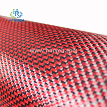 Red W aramid carbon fiber hybrid cloth roll